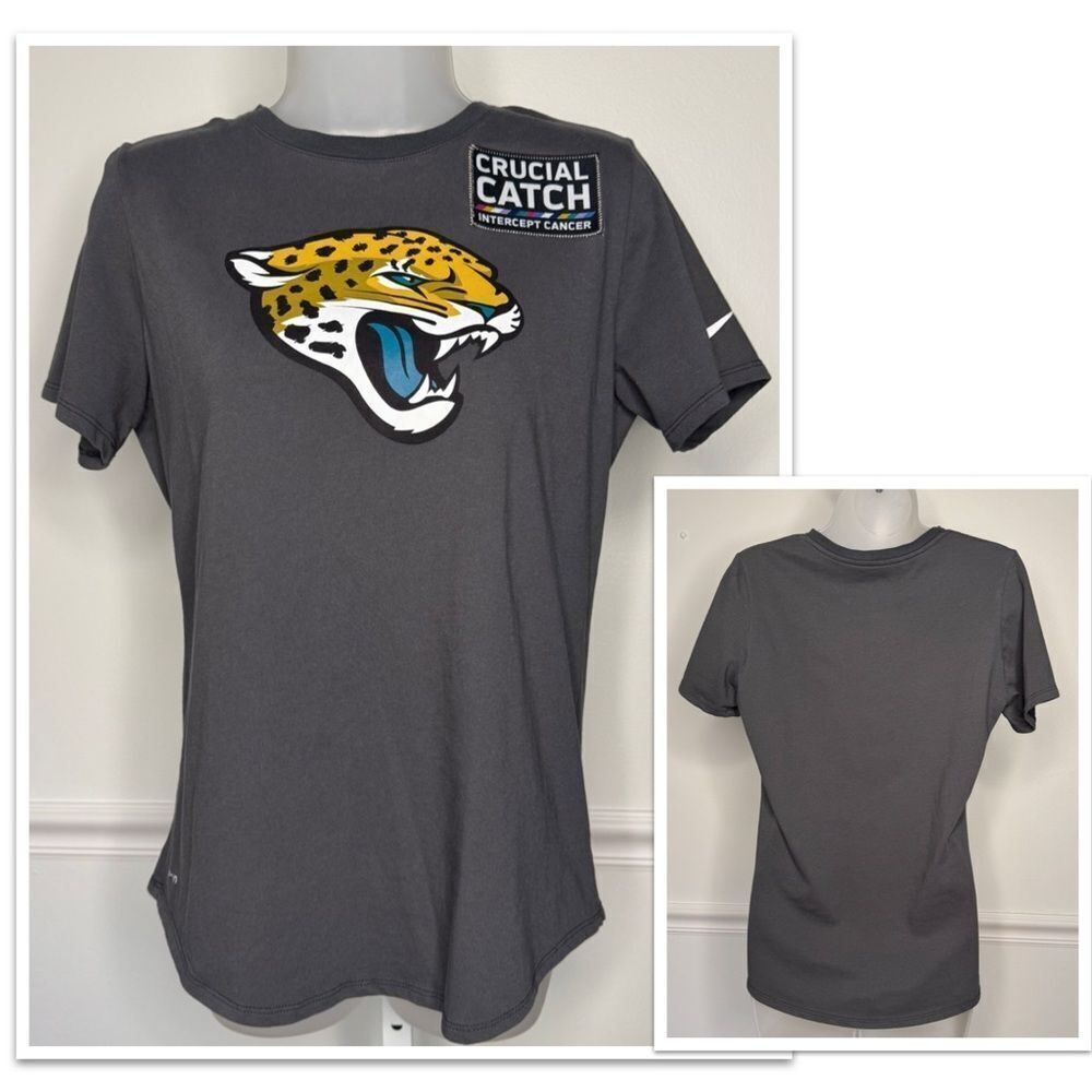 Nike Dri Fit NFL Jacksonville Jaguars Crucial Catch Intercept Cancer. Size M